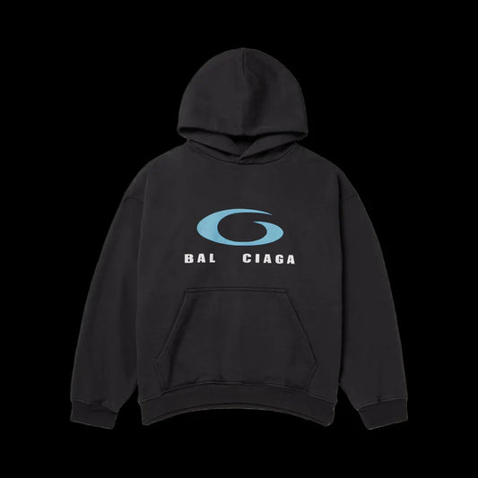 Sweat à Capuche Graphique - Noir Oversize